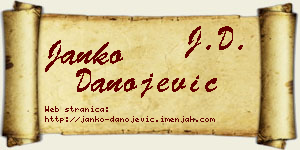 Janko Danojević vizit kartica